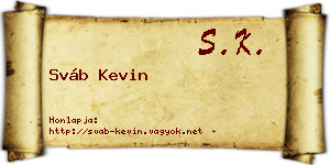 Sváb Kevin névjegykártya